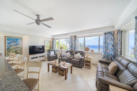 Palm Beach 502 Holiday Rental Barbados Living Room and TV