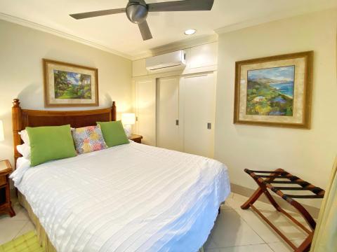 Palm Beach 211 Barbados Beachfront Vacation Condo Rental Bedroom 3 With Queen Bed