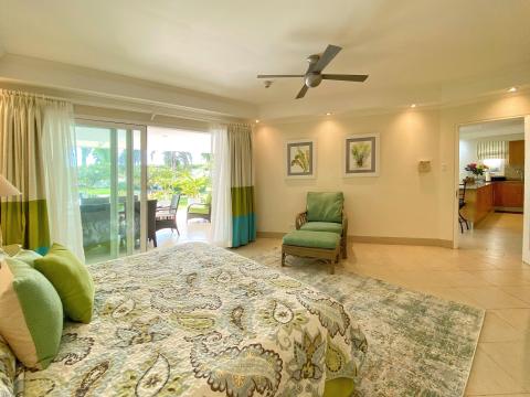 Palm Beach 211 Barbados Beachfront Vacation Condo Rental Primary Bedroom with King Bed