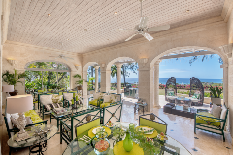 Westfield Villa Barbados Luxury Holiday Rental Puzzle Table and Lounge with Ocean View