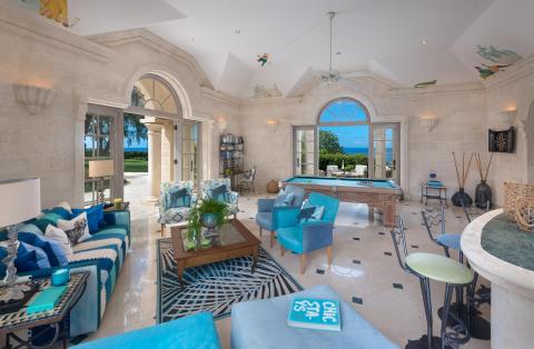 Westfield Villa Barbados Luxury Holiday Rental Games Room Ocean Facing View