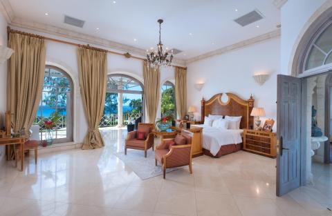 Westfield Villa Barbados Luxury Holiday Rental Master Bedroom with Sleigh Bed