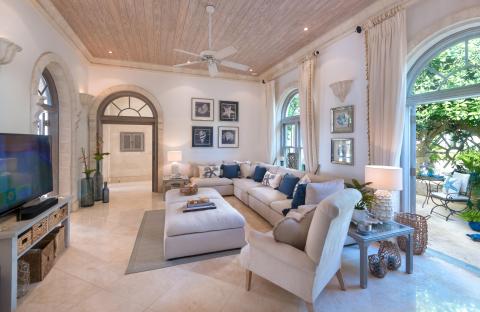 Westfield Villa Barbados Luxury Holiday Rental Airconditioned Media Room with Outside Patio