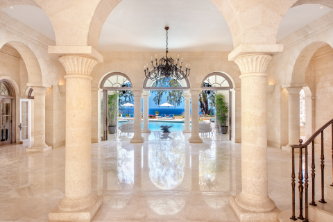 Westfield Villa Barbados Luxury Holiday Rental Entrance Hall and Master Bedroom Staircase