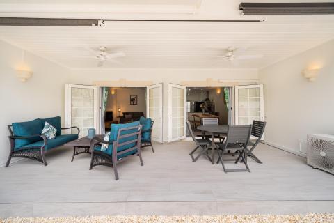 Porters Gate 19 Holiday Rental St. James Barbados Covered Patio with Seating