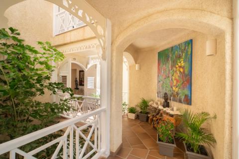 Rental Condo 266 Port St. Charles Barbados Walkway In