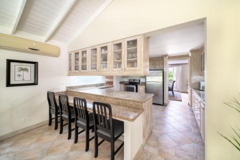 149 Salters Road Barbados Holiday Rental Sandy Lane Barbados Kitchen Breakfast Bar with Seating
