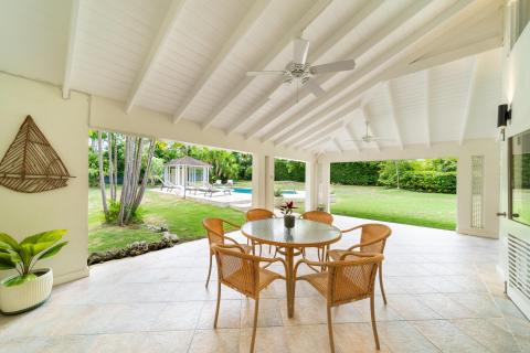 149 Salters Road Barbados Holiday Rental Sandy Lane Barbados Outdoor Patio with Seating
