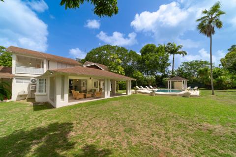 149 Salters Road Barbados Holiday Rental Sandy Lane Barbados Rear View of Property Over Gardens