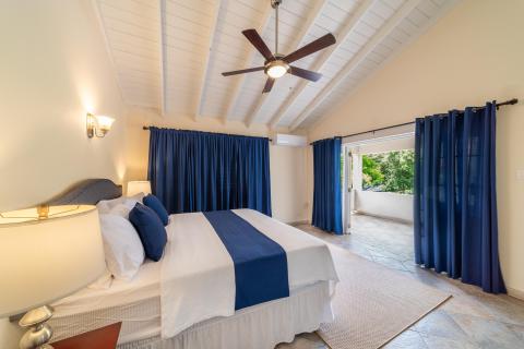 149 Salters Road Barbados Holiday Rental Sandy Lane Barbados Master Bedroom with Fan