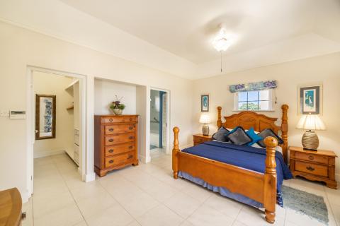 Barbados Beachfront Vacation Rental Villa Seawards Mater Bedroom with Walk In Closet