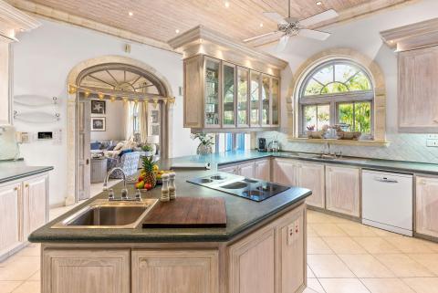 Westfield Villa Barbados Luxury Holiday Rental Kitchen With Cooktop